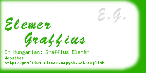 elemer graffius business card